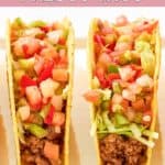 Two homemade taco bell fresco tacos.