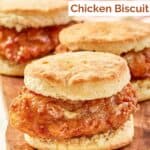 Homemade Wendy's honey butter chicken biscuit breakfast sandwiches.