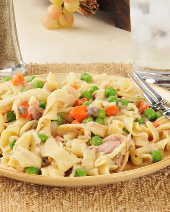 a homemade tuna casserole on a plate