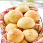 Homemade golden corral rolls in a serving basket.