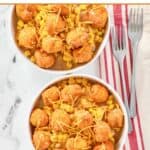 Homemade KFC famous bowl and forks.