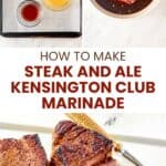 Copycat steak and ale kensington club marinade ingredients and steaks made with it.