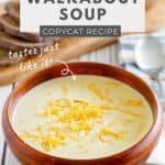 Homemade Outback Steakhouse walkabout soup in a wood bowl.