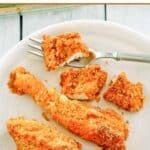 A plate of Ritz cracker chicken tenders.