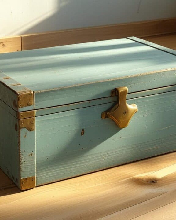 a closed recipe box sitting on a counter
